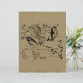 Dekor von Pisces Constellation Hevelius 1690 (Stehend Vorderseite)