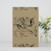 Dekor von Pisces Constellation Hevelius 1690 Briefpapier (Stehend Vorderseite)