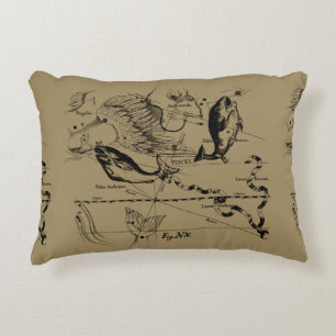 Dekor von Pisces Constellation Hevelius 1690 Dekokissen