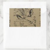 Dekor von Pisces Constellation Hevelius 1690 Rechteckiger Aufkleber (Tasche)