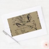 Dekor von Pisces Constellation Hevelius 1690 Rechteckiger Aufkleber (Umschlag)