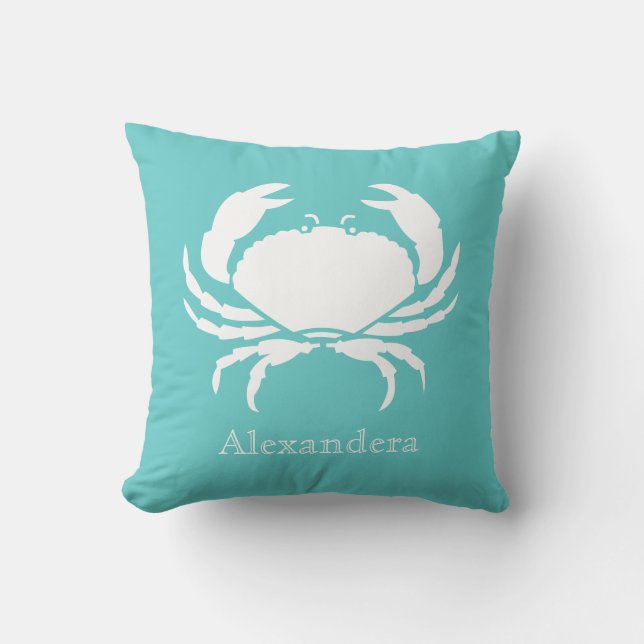 Dekor zum Thema Nautische Ozeane CRAB WHITE aquama Kissen (Vorderseite)