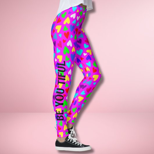Dekora-Stil Benutzerdefinierter Text Regenbogen He Leggings