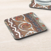 Dekorafrikanische Vintage traditionelle Farben Getränkeuntersetzer (Linke Seite)