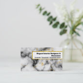 Dekorateure aus weißem Marmor aus Naturstein Visitenkarte (Stehend Vorderseite)