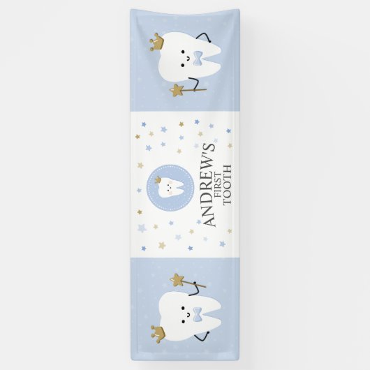 Dekoration aus dem ersten Party. bearbeitbar Banner (Vertikal)