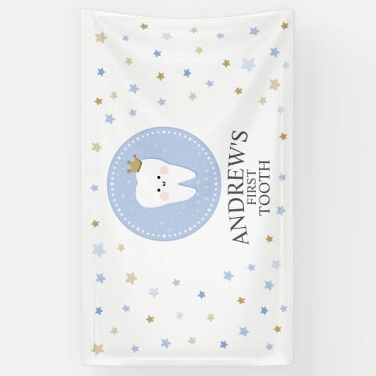 Dekoration aus dem ersten Party. bearbeitbar Banner (Vertikal)