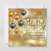 Dekoration aus Gold, Schwarz und Gold Einladung (Vorderseite)