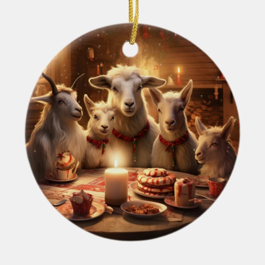 Dekoration aus niedlichen Ziegen, Geschenke für Zi (Vorne)