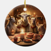 Dekoration aus niedlichen Ziegen, Geschenke für Zi (Hinten)