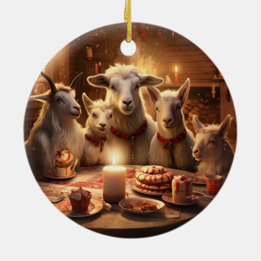 Dekoration aus niedlichen Ziegen, Geschenke für Zi (Hinten)