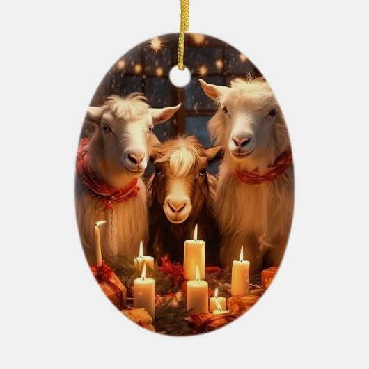 Dekoration aus niedlichen Ziegen, Geschenke für Zi (Vorne)