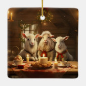 Dekoration aus niedlichen Ziegen, Geschenke für Zi (Rückseite)