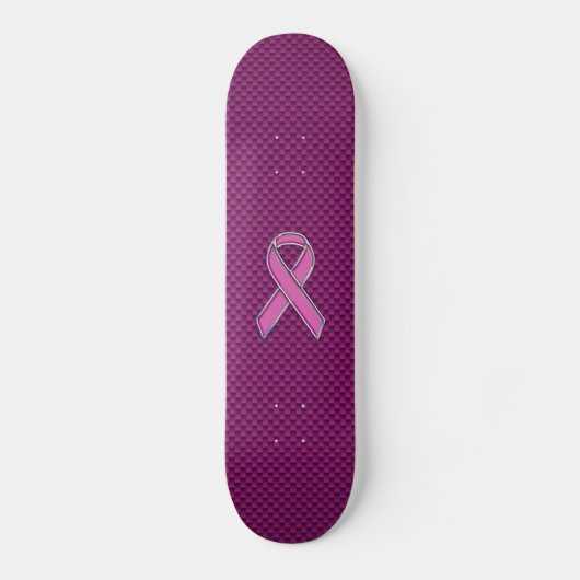 Dekoration aus rosa, rosafarbenen Kohlenstoff-Fase Skateboard (Vorderseite)