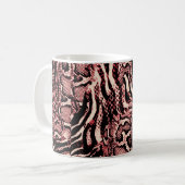 Dekoration aus Schlangenmuster Kaffeetasse (Vorderseite Links)