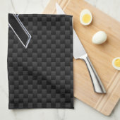 Dekoration aus schwarzem Ribbon Awareness Carbon F Geschirrtuch (Viertel Falte)