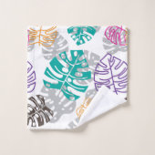 Dekoration Blätter Badehandtuch Set (Waschlappen)