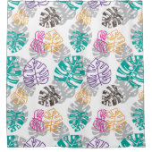 Dekoration Blätter Duschvorhang (Vorderseite)