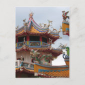 Dekoration chinesischer Tempel Postkarte (Vorderseite)