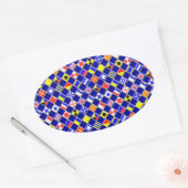 Dekoration der 3D-Effekte Gestaltete eckte nautisc Ovaler Aufkleber (Umschlag)