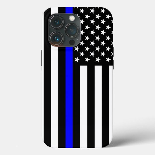 Dekoration der amerikanischen Flagge der Thin Blue Case-Mate iPhone Hülle (Rückseite)