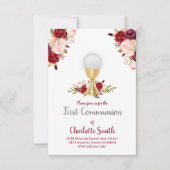 Dekoration der Aquarellfarben der ersten Kommunion Einladung (Vorderseite)