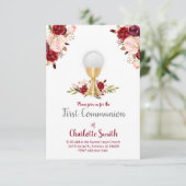 Dekoration der Aquarellfarben der ersten Kommunion Einladung (Stehend Vorderseite)