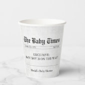 Dekoration der Babydusche in der Zeitung Elegant Ä Pappbecher (Vorderseite)