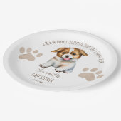 Dekoration der Babydusche nach dem Thema "Welpenhu Pappteller (Schrägansicht)