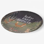 Dekoration der bezaubernden Woodland-Babydusche Pappteller (Schrägansicht)