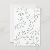 Dekoration der Blattfarbe Bestätigung Einladung (Rückseite)