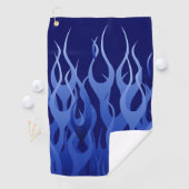 Dekoration der blauen Racing Flames auf einem Golfhandtuch (Insitu)