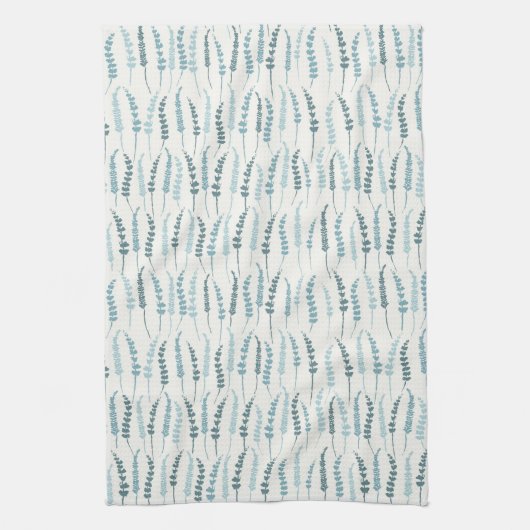 Dekoration der Blue Fern Print Hütte Geschirrtuch (Vertikal)