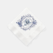 Dekoration der Blue Floral-Tablets von Napkin Delf Serviette (Ecke)