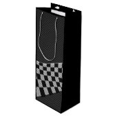 Dekoration der Flachbildschirme für Kohlenstofffas Geschenktüte Für Weinflaschen (Vorderseite Schrägansicht)