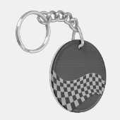 Dekoration der Flachbildschirme für Kohlenstofffas Schlüsselanhänger (Vorderseite links)