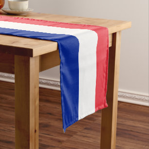 Dekoration der französischen Flagge & Sporthalle / Kurzer Tischläufer