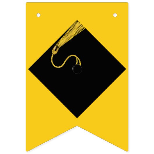 Dekoration der Graduierungspartei gelb Wimpelkette (Zweite Fahne)