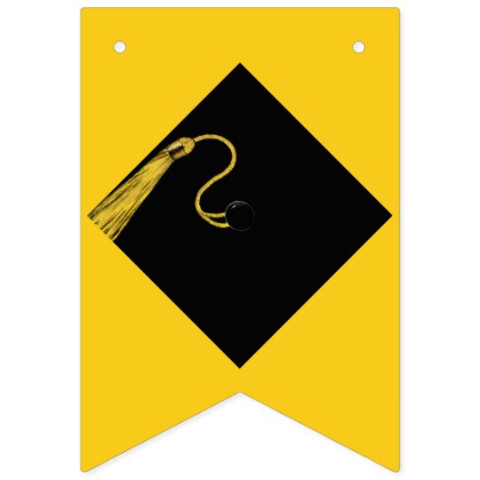 Dekoration der Graduierungspartei gelb Wimpelkette (Dritte Fahne)