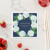 Dekoration der Hochzeitsempfangskunst Navy W White Serviette (Beispiel)