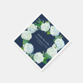 Dekoration der Hochzeitsempfangskunst Navy W White Serviette (Ecke)