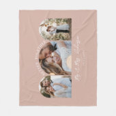 Dekoration der Hochzeitsgeschenke in rosa Mehl Fleecedecke (Vorderseite)