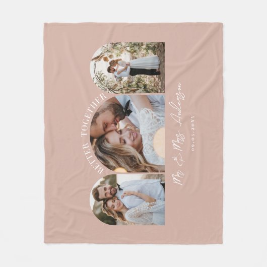 Dekoration der Hochzeitsgeschenke in rosa Mehl Fleecedecke (Vorderseite)