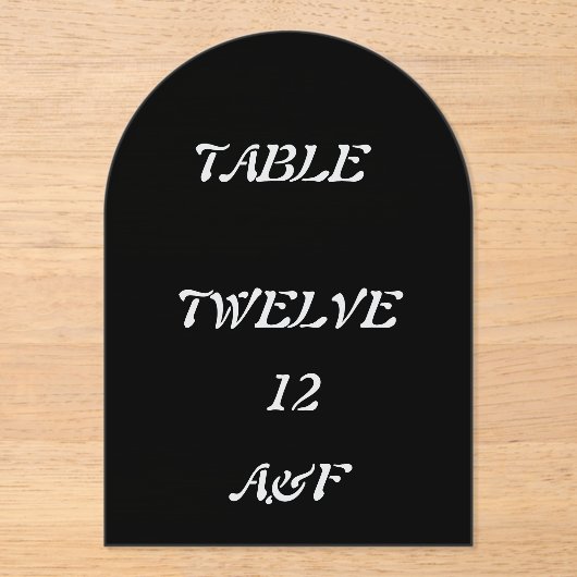 Dekoration der Hochzeitstische Acryleinladungen (Vorderseite)