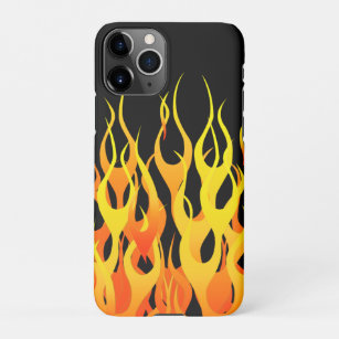 Dekoration der klassischen Racing Flames auf einem iPhone 11Pro Hülle