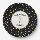 Dekoration der Konfetti-Glitzer-Krankenschwester Pappteller (Vorderseite)