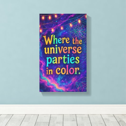 Dekoration der kosmischen Leinwand des Kreativen U (Insitu (Holzboden))