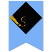 Dekoration der Light Blue Graduation Party Glückwu Wimpelkette (Erste Fahne)