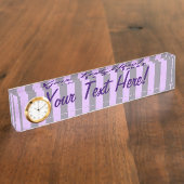 Dekoration der lila Mauve-Trauben Namensplakette (Seite)