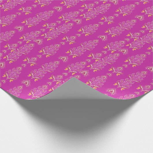 Dekoration der Mandala Rosa Kissen Geschenkpapier (Ecke)